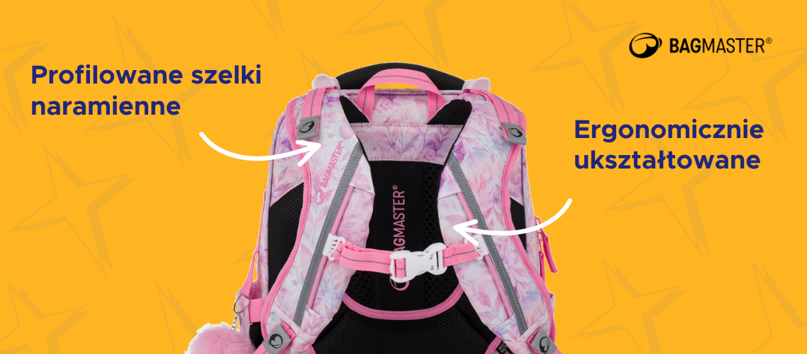szelki naramienne, ergonomicznie ukształtowane, plecak do szkoły, dla młodszych uczniów szkoły podstawowej
