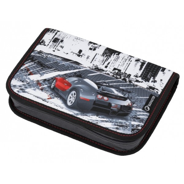 Piórnik szkolny BAGMASTER CASE LIM 9 B BLACK/WHITE/RED