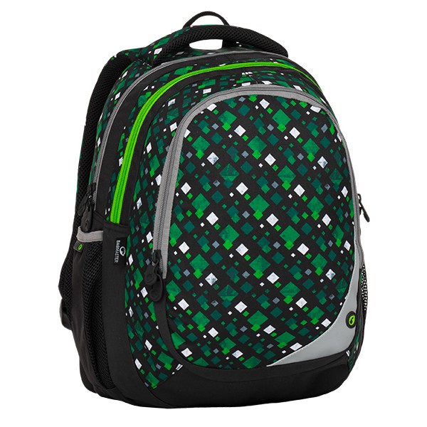 Plecak szkolny MAXVELL 8 B BLACK/GREEN/WHITE