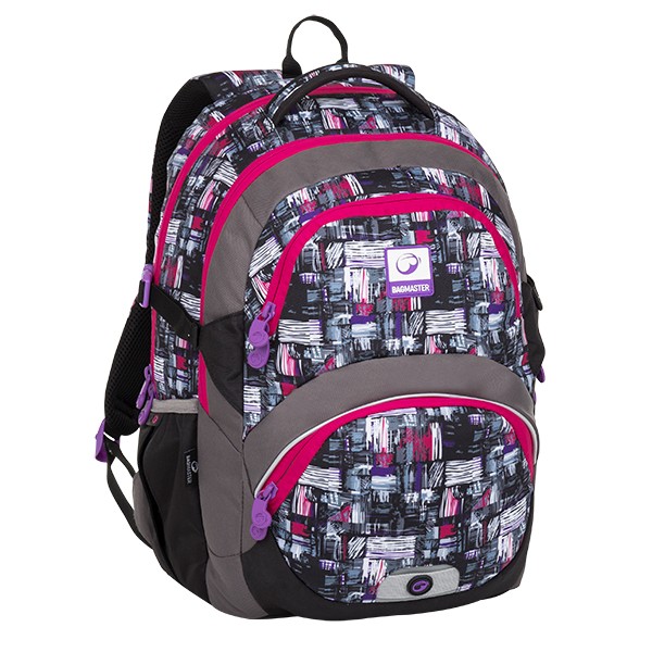 Plecak szkolny THEORY 8 A BLACK/GRAY/PINK