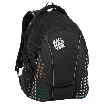 Plecak młodzieżowy  BAG 8 D BLACK/GREEN/GRAY