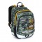 Plecak szkolny ALFA 8 D GRAY/GREEN/BROWN